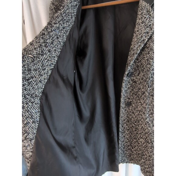 Vintage New York Girl Gray Coat Women's Size 7 Shell Tweed Polyester Lining - Picture 6 of 13